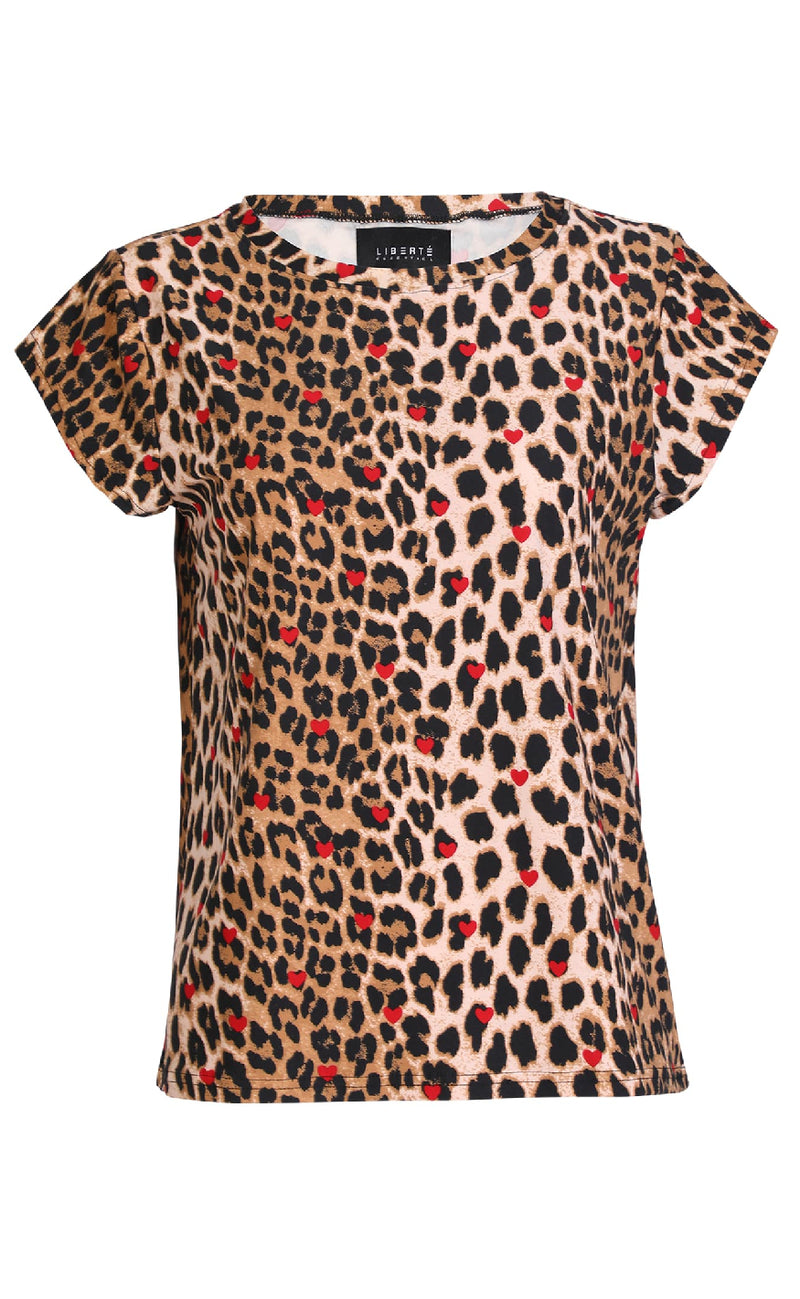 Liberte T-shirt - Alma U - Lux Leo/Red Heart