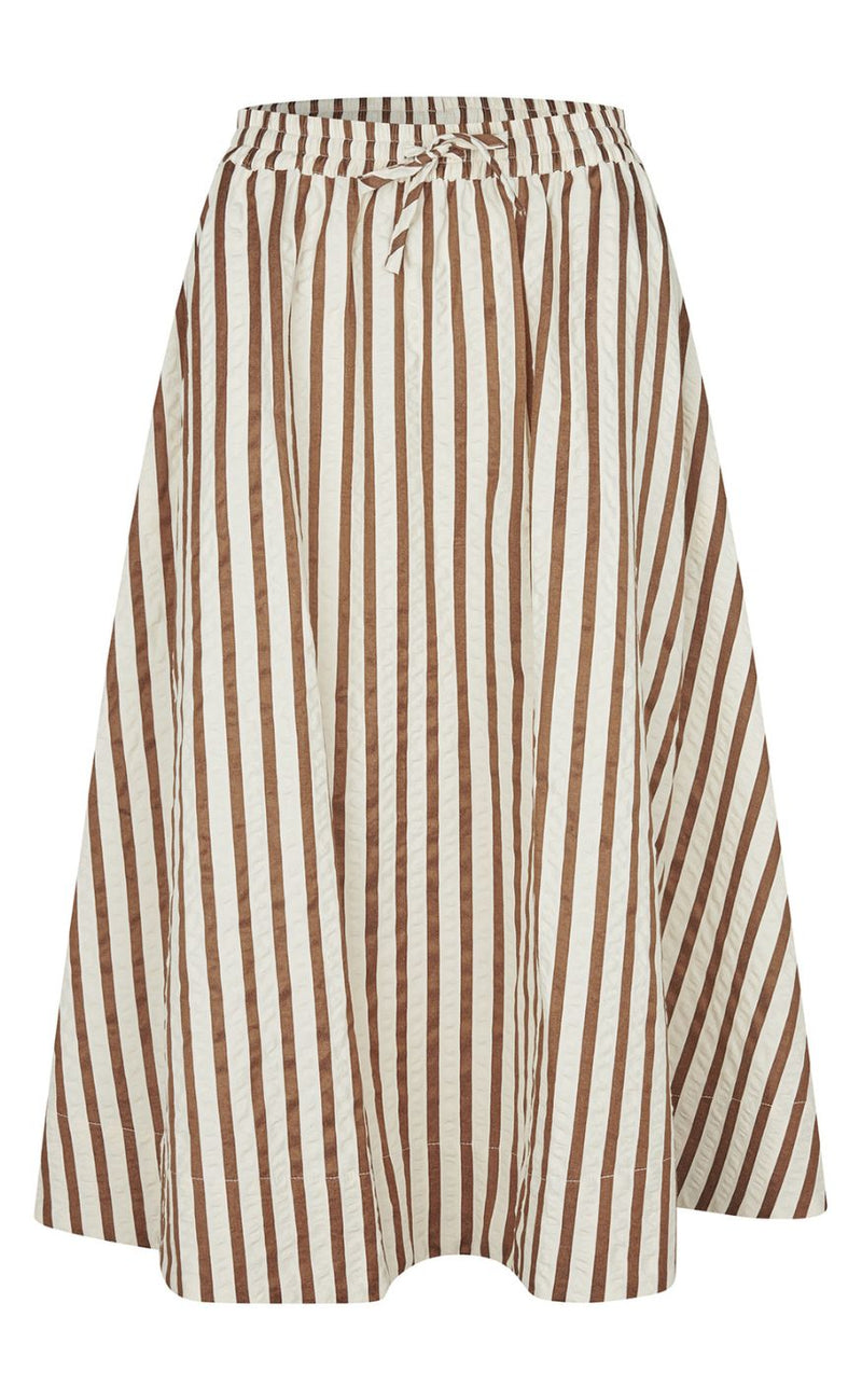Lollys Laundry Nederdel - Bristol Midi - Dark Mokka