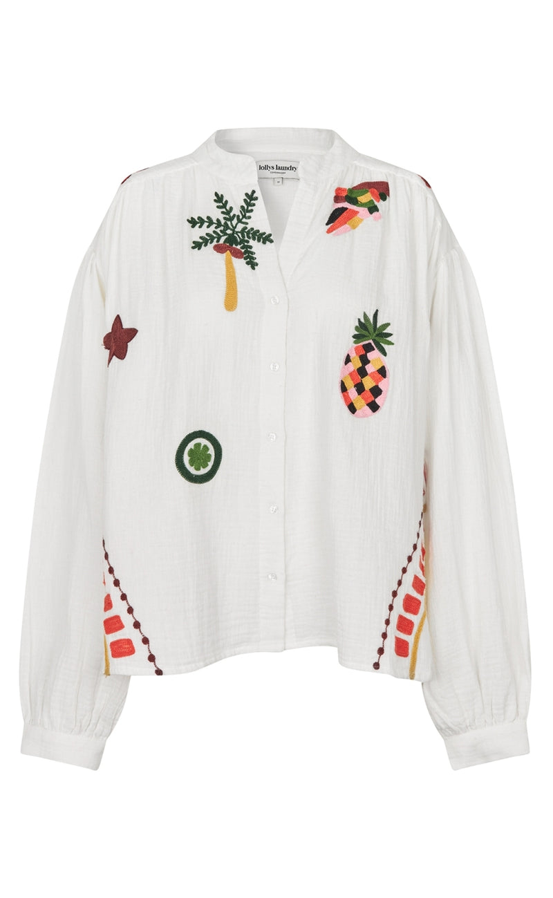 Lollys Laundry Skjorte - Scottie LS - Creme