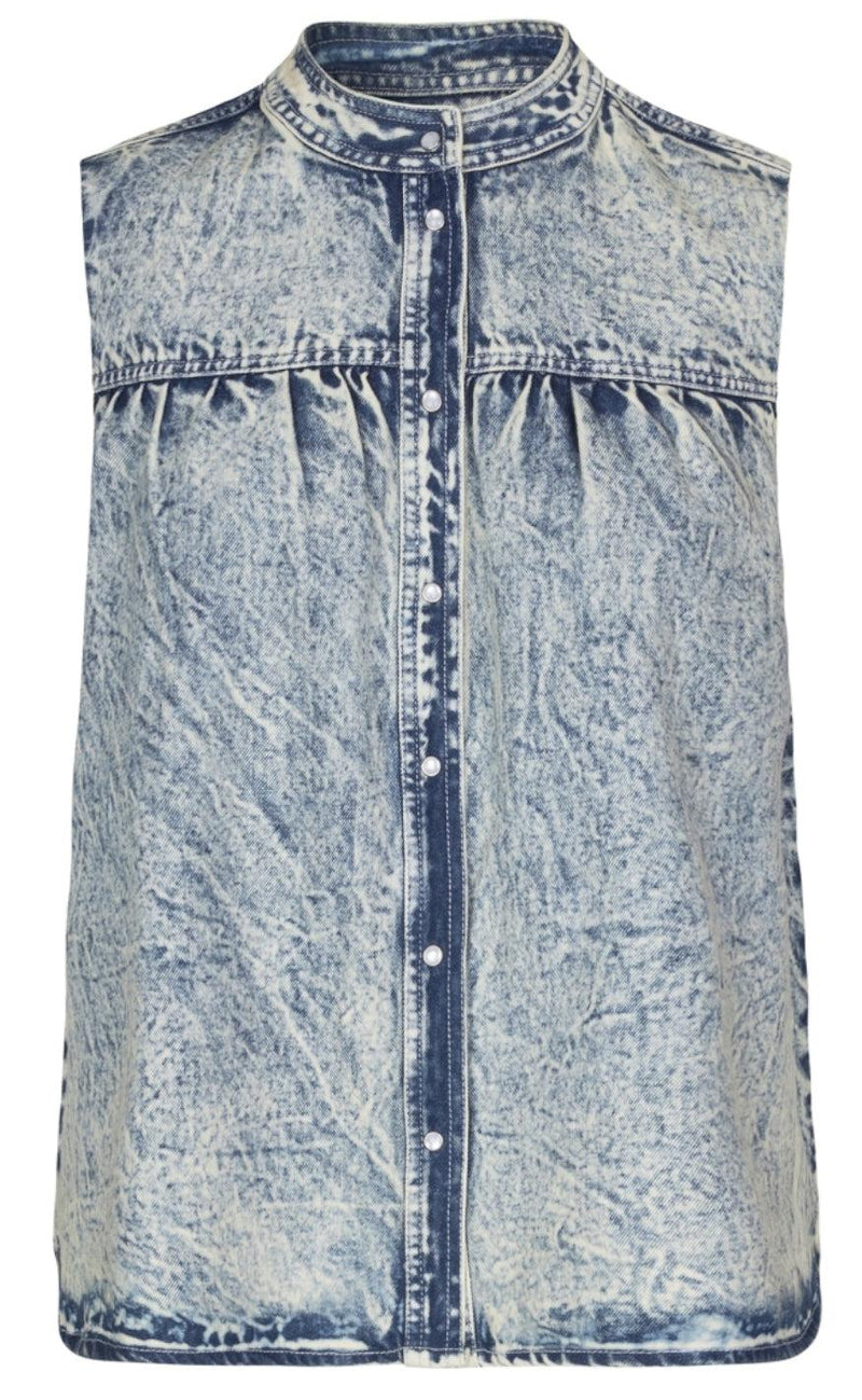 Lollys Laundry Vest - Frankie - Dusty Blue