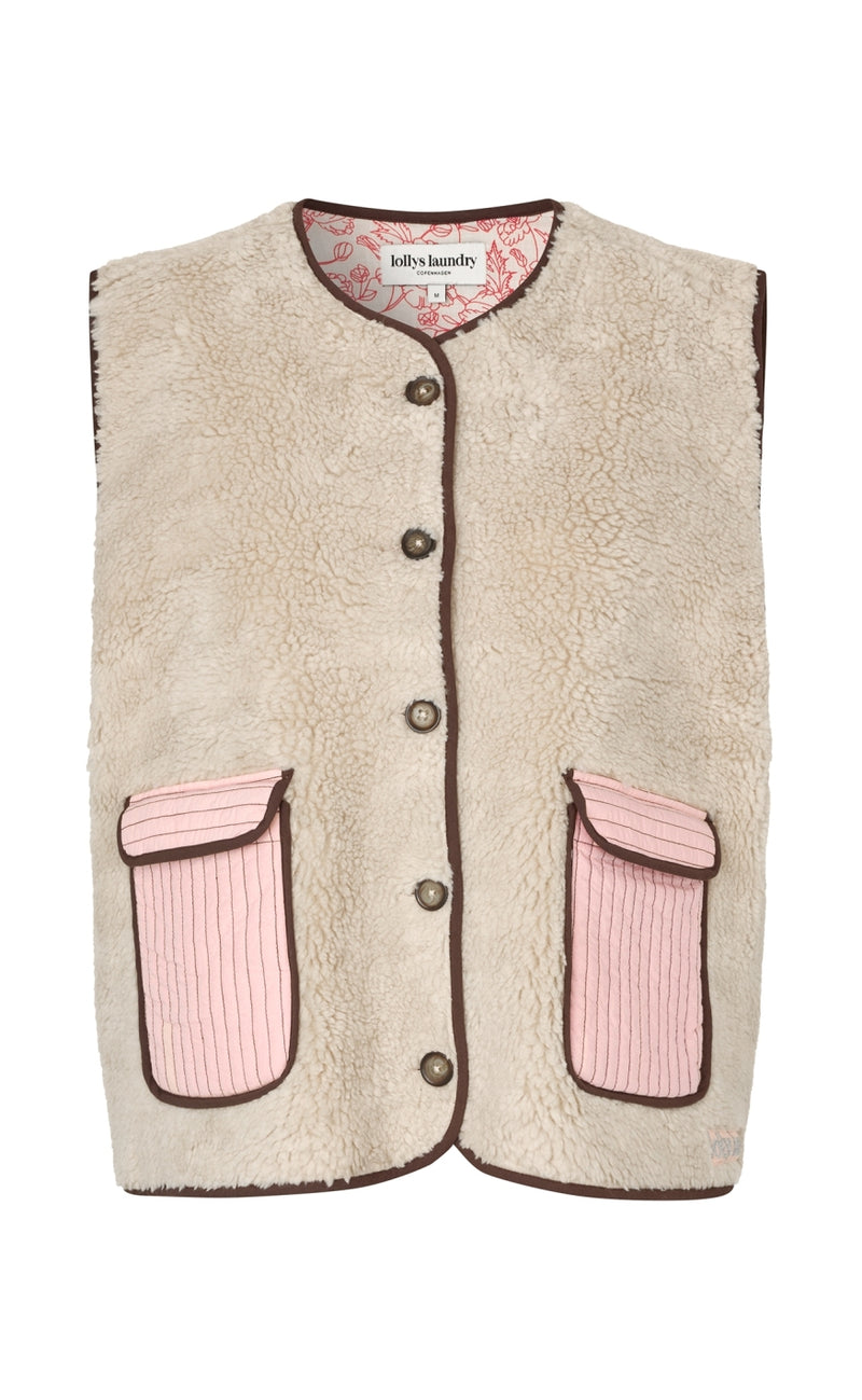 Lollys Laundry Vest - Jace Love - Beige