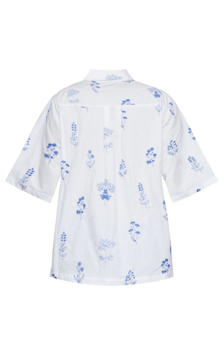 Love & Divine Bluse - Love1351 - White/Blue