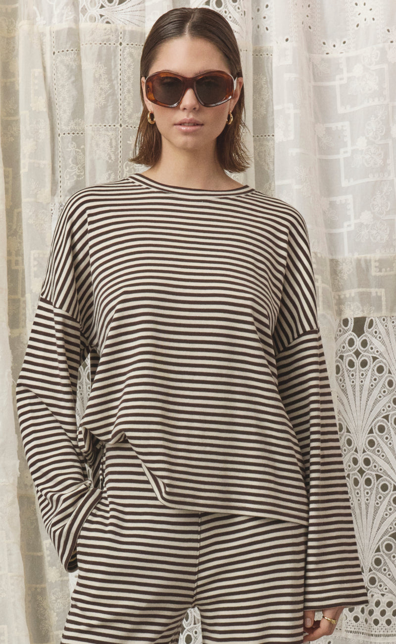 Love & Divine Bluse - Love1505 - Cream/Brown