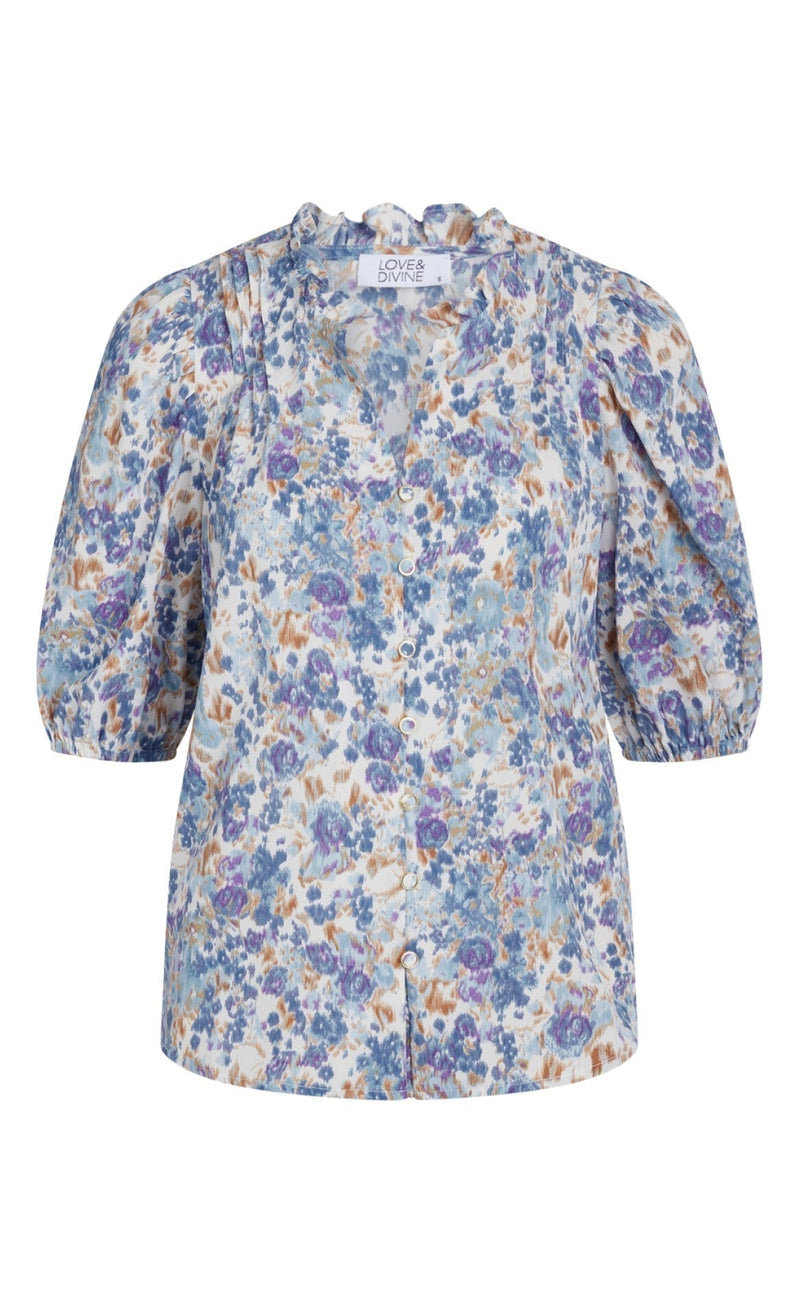 Love & Divine Bluse - Love628-4 - Blue Comb.