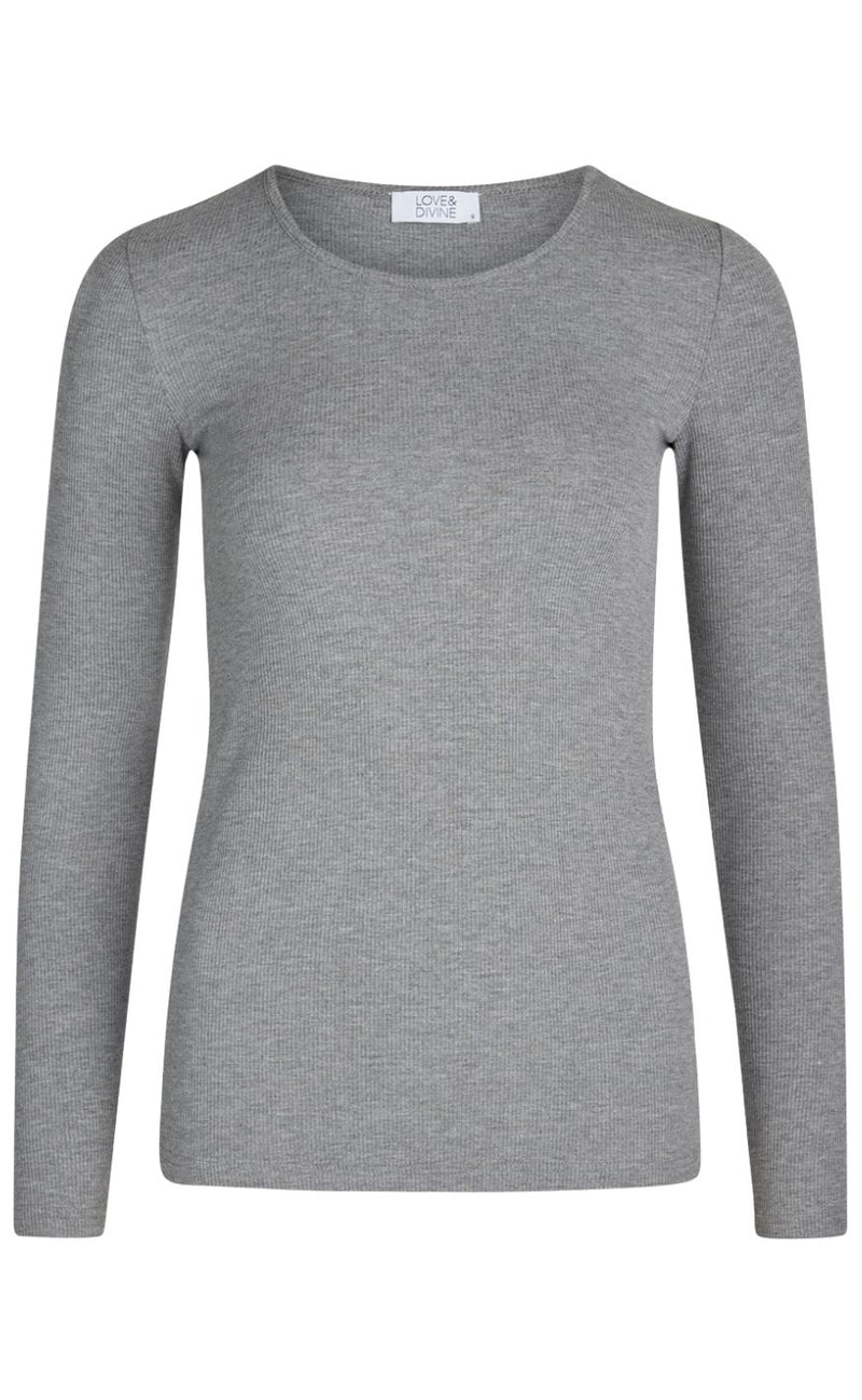 Love & Divine Bluse - Love660-11 - Grey Mel.