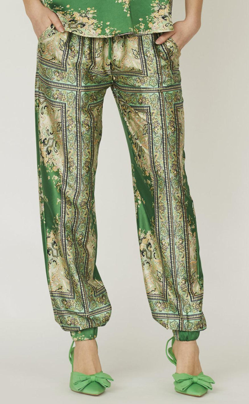 Love & Divine Bukser - Love564-20 - Green Paisley