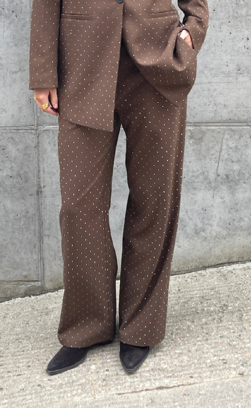 Love & Divine Bukser - Love857-7 - Brown Rhinestone