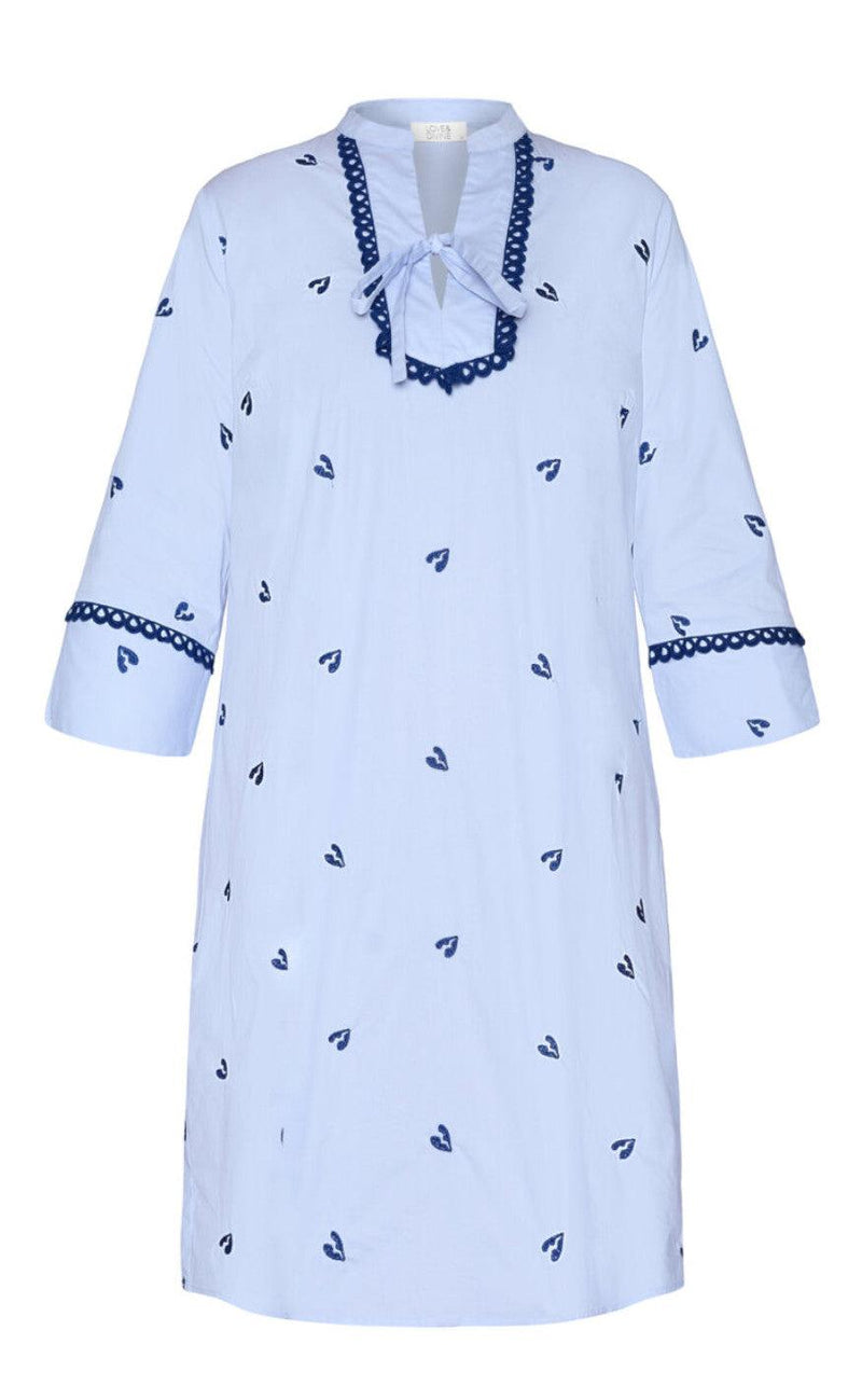 Love & Divine Kjole - Love1011-1 - Light Blue/Navy