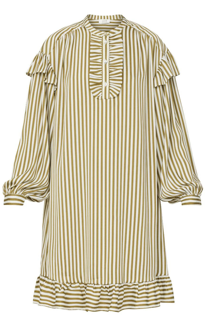 Love & Divine Kjole - Love1035-3 - Green Stripe