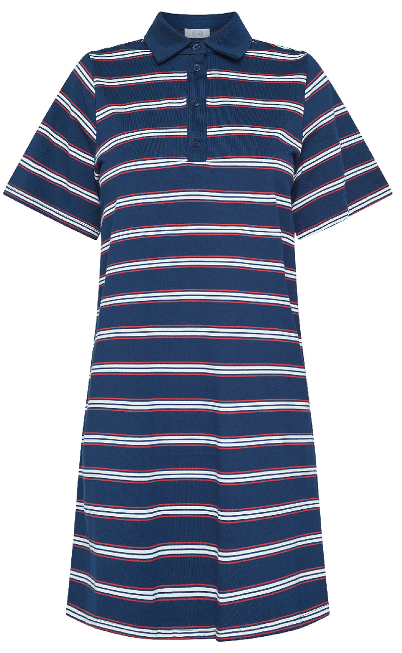 Love & Divine Kjole - Love1349 - Navy/Stripe