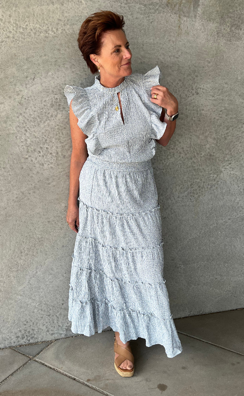 Love & Divine Nederdel - Love1326 - Blue/White Stripe
