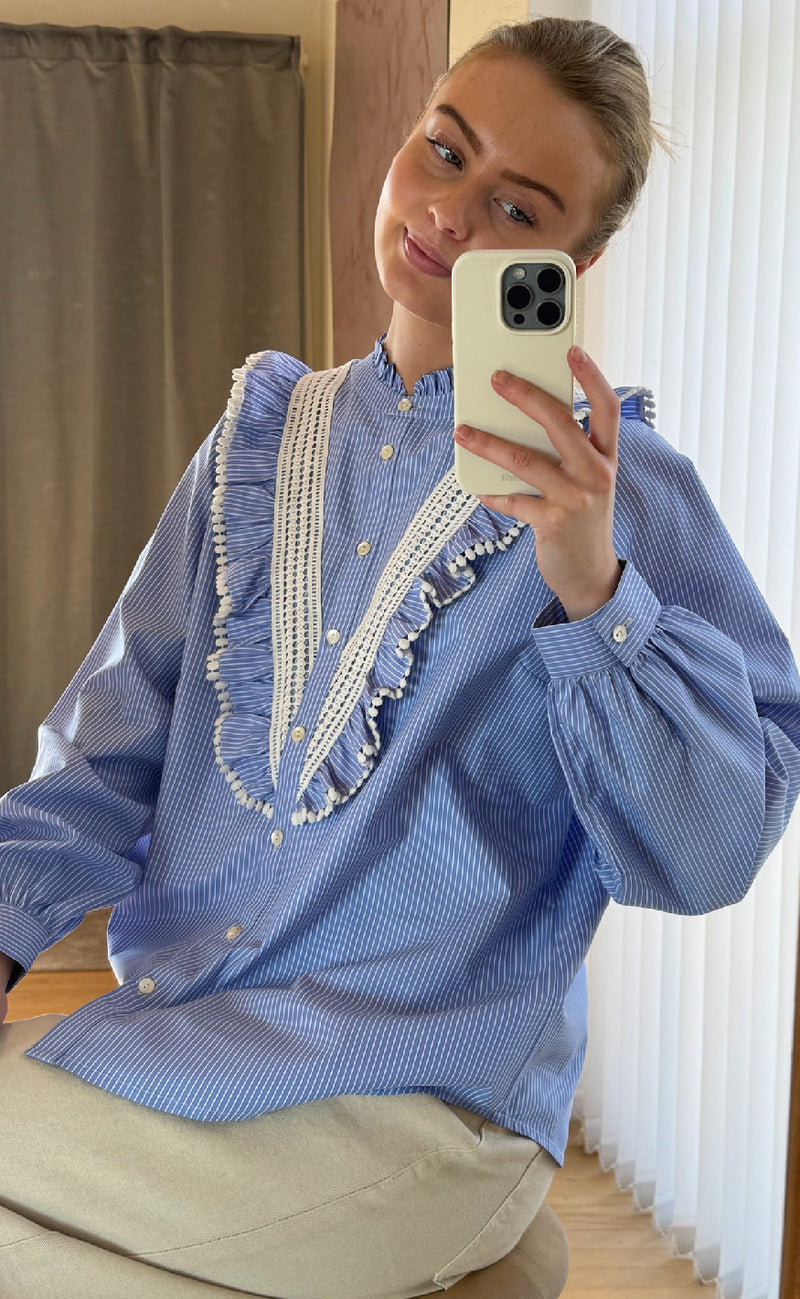 Love & Divine Skjorte - Love1295 - Blue/White
