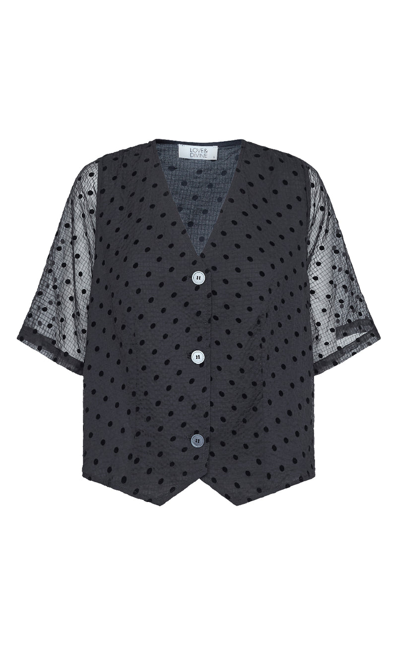 Love & Divine Skjorte - Love1418 - Black Dot