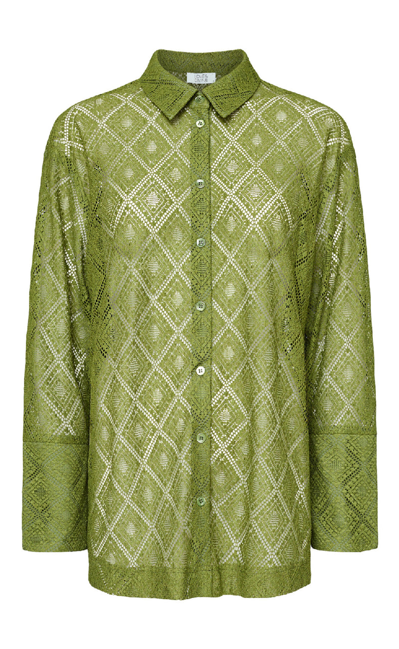 Love & Divine Skjorte - Love1439 - Lime Green