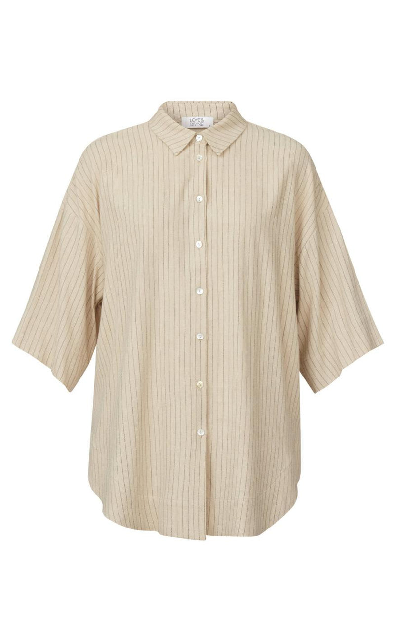 Love & Divine Skjorte - Love971-6 - Sand Pinstripe