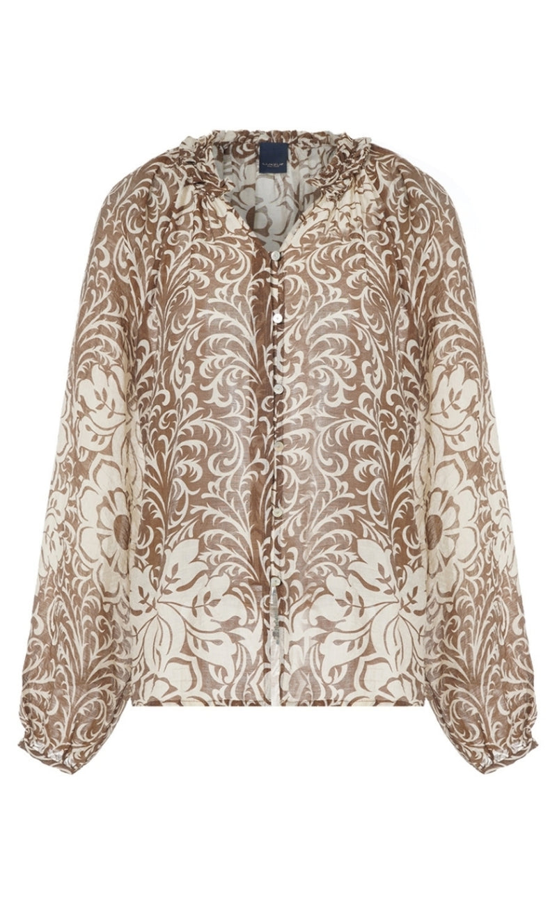 Luxzuz Bluse - Chalina - Cocoa Brown