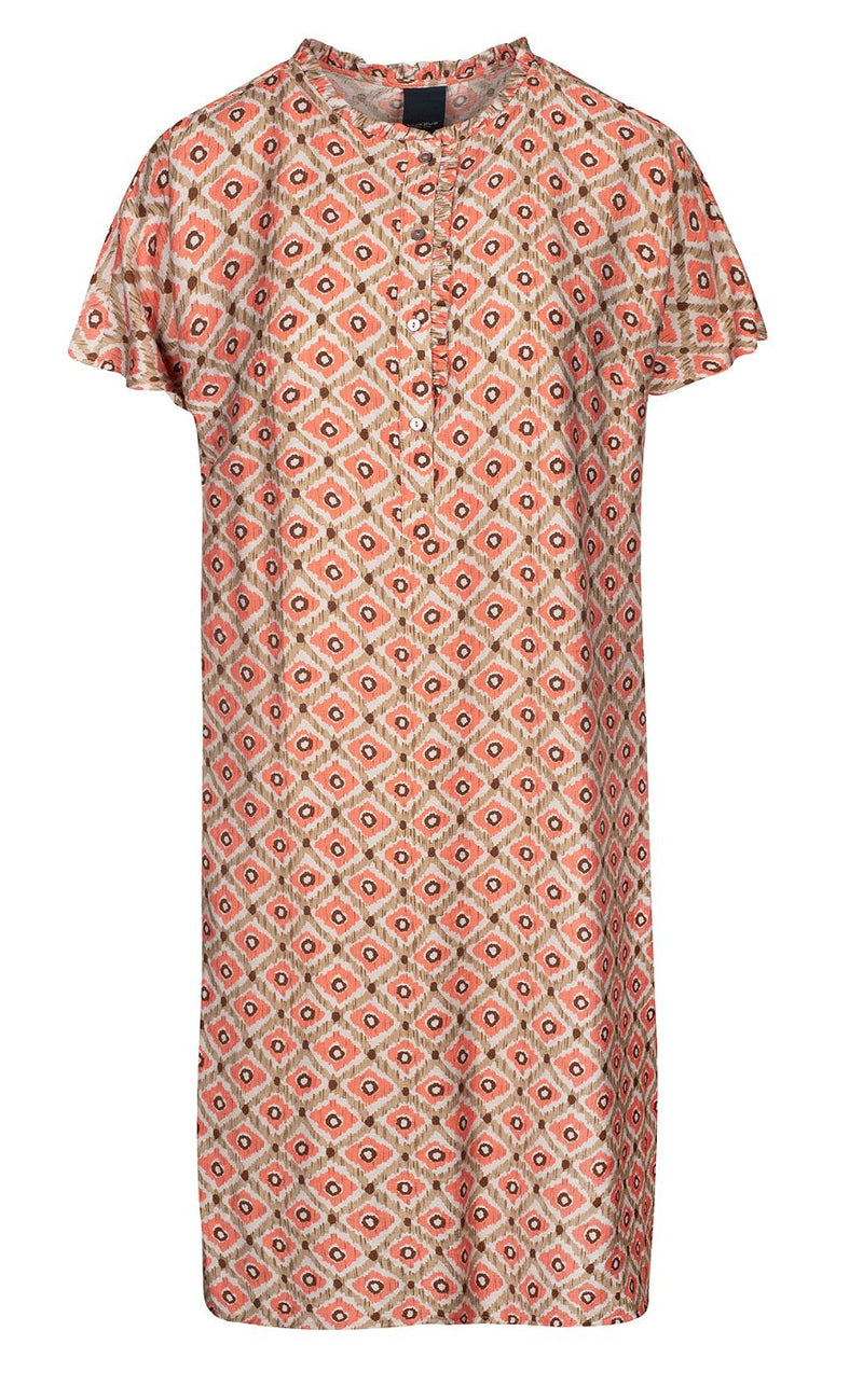Luxzuz Kjole - Maritoni - Hot Coral
