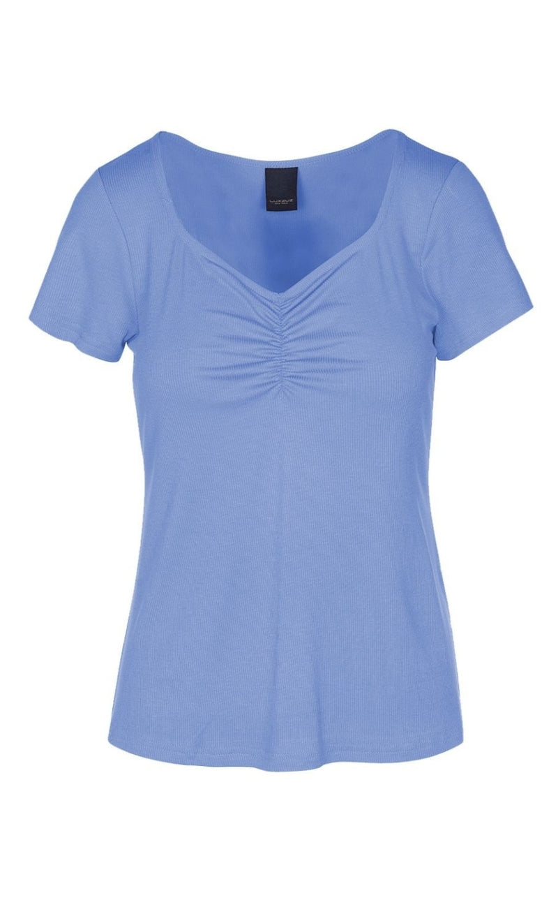 Luxzuz T-shirt - Klaudine - Colony Blue