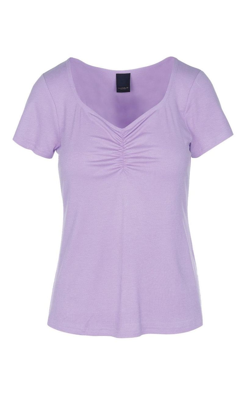 Luxzuz T-shirt - Klaudine - Lilacs Bloom