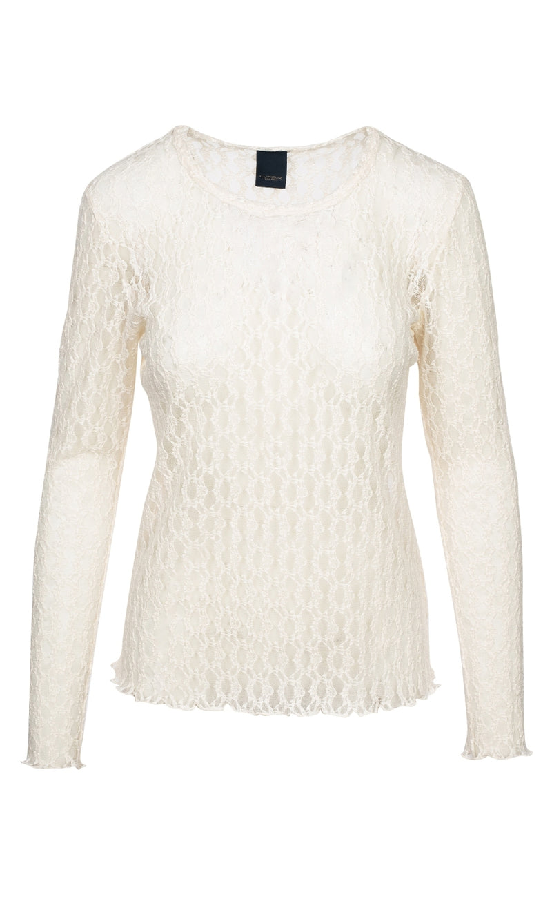 Luxzuz T-shirt - Sigba Lace - Coconut Milk