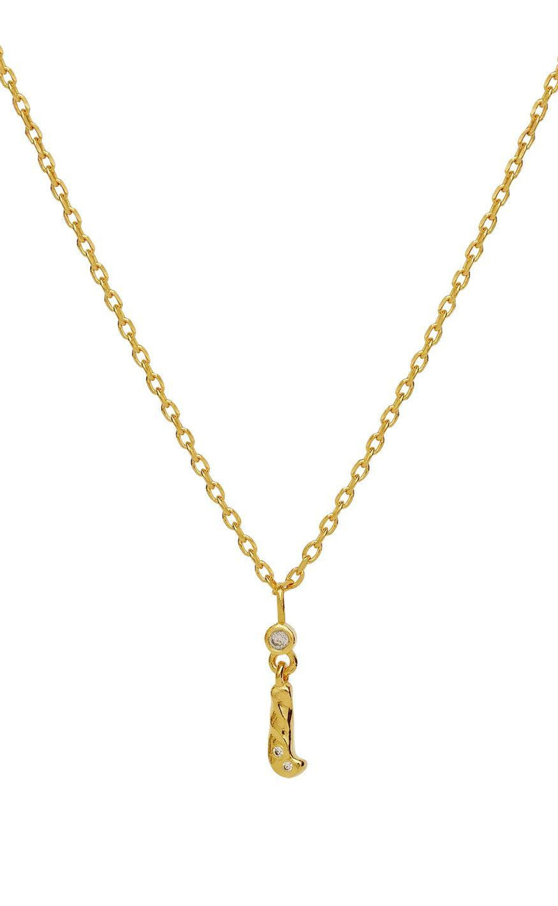 Maanesten Halskæde - I Alphabet - Gold Colour