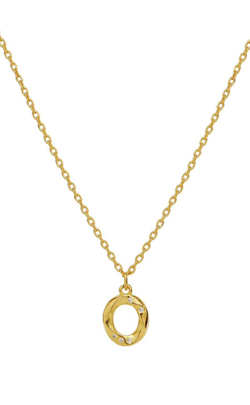 Maanesten Halskæde - O Alphabet - Gold Colour