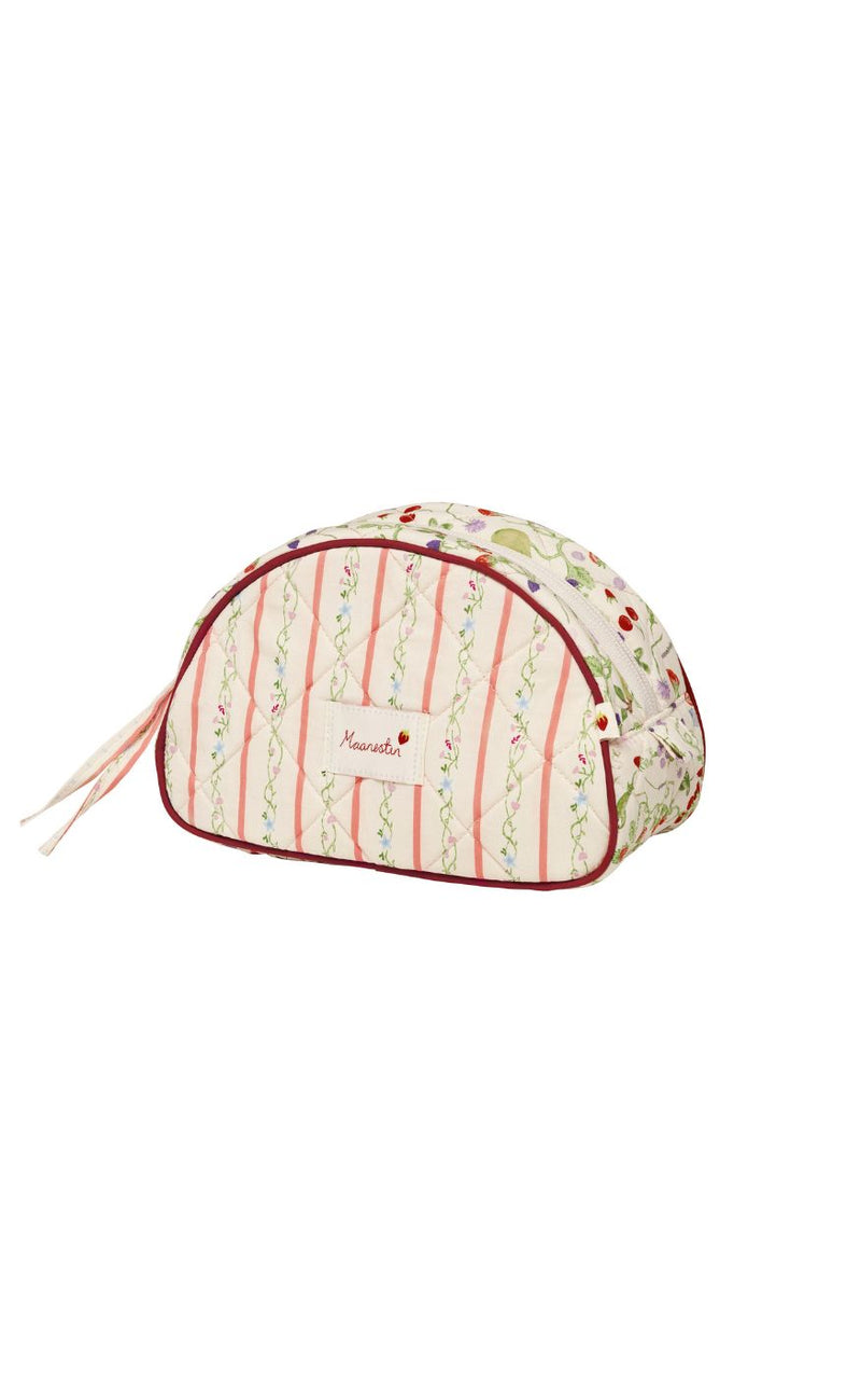 Maanesten Makeuptaske - Medium - Summer Stripes Peach