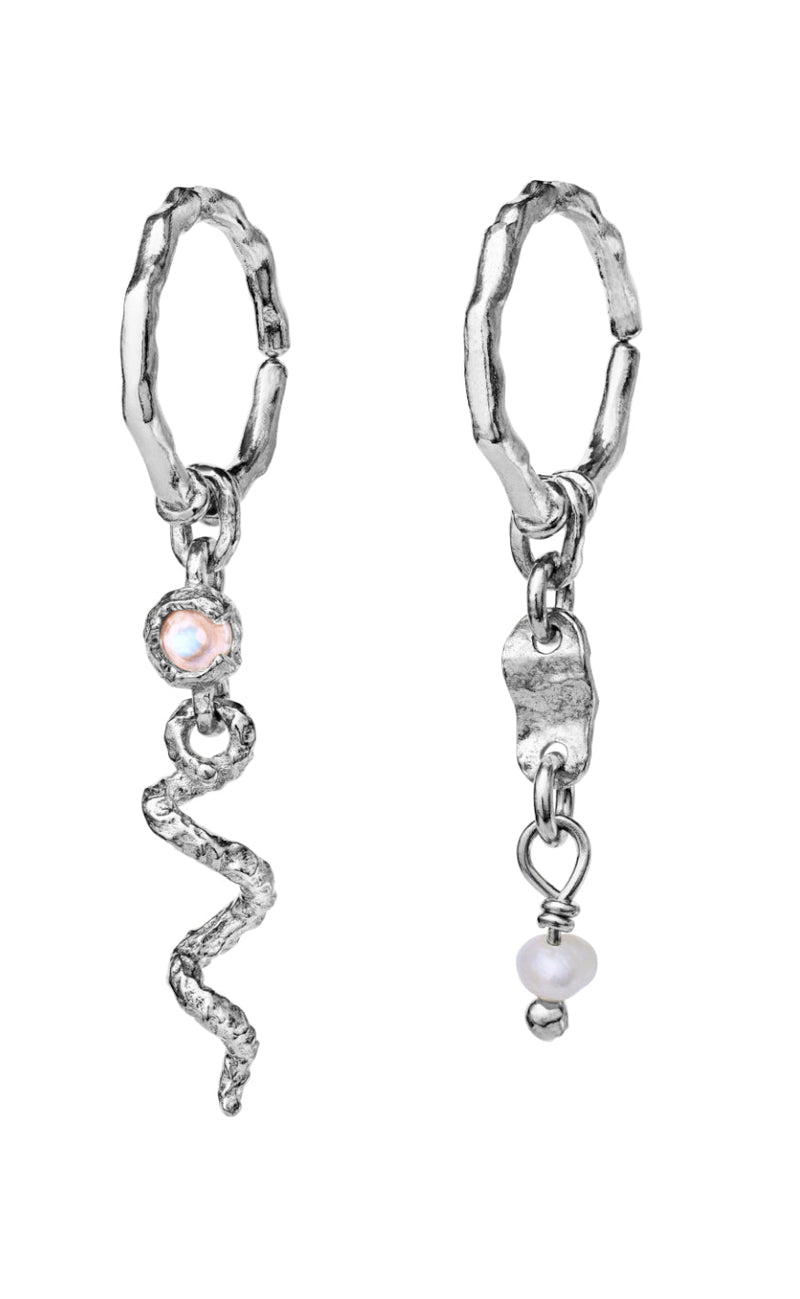 Maanesten Øreringe - Evelyn - Silver Colour