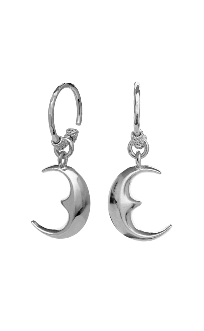 Maanesten Øreringe - Moonie - Silver Colour