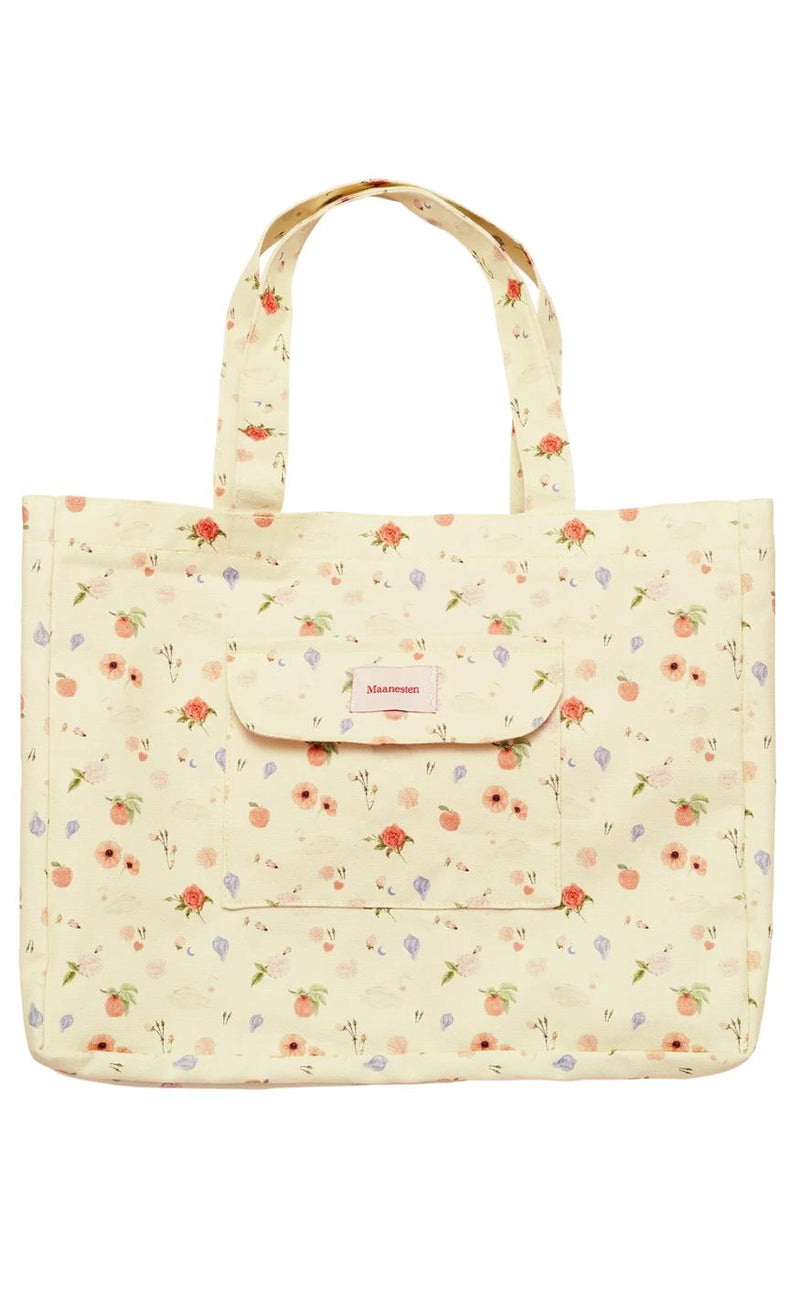 Maanesten Totebag - Big Canvas - Roses and Shells