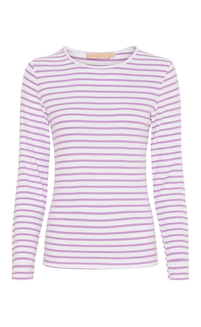 Marta Du Chateau Bluse - 5353 - Lilac/White