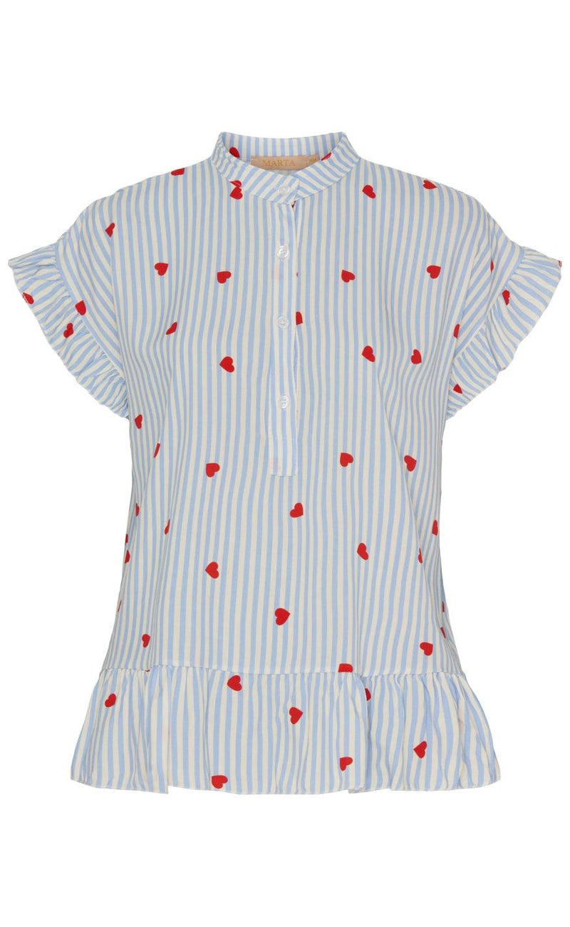 Marta Du Chateau Bluse - 5805 Clia - Celeste Heart