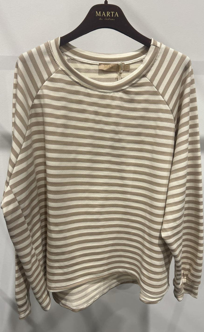 Marta Du Chateau Bluse - 86075 Wilma - Beige/White