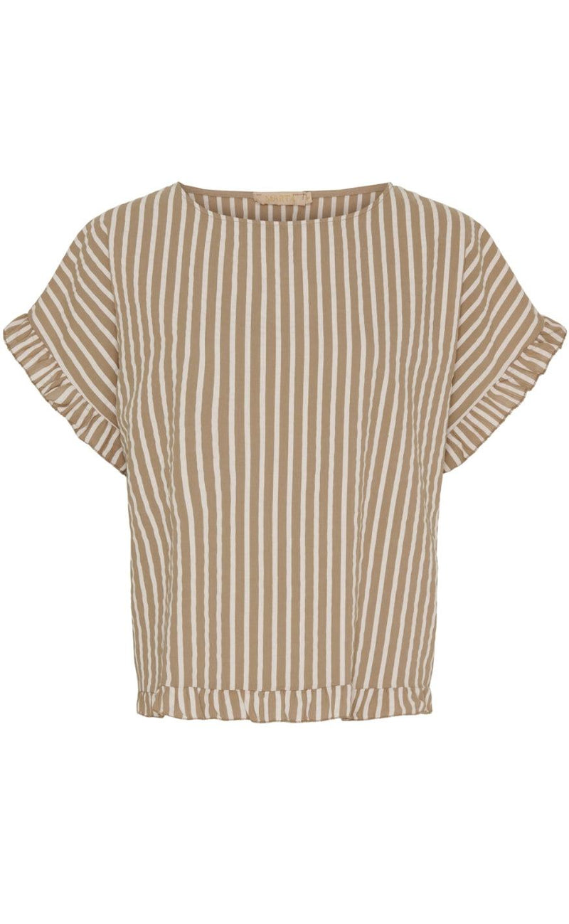 Marta Du Chateau Bluse - 86493 Kasimira - Camello Stripe
