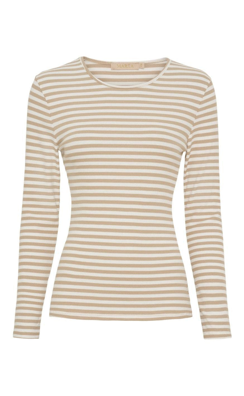 Marta Du Chateau Bluse - Josiane - Beige/Greggio