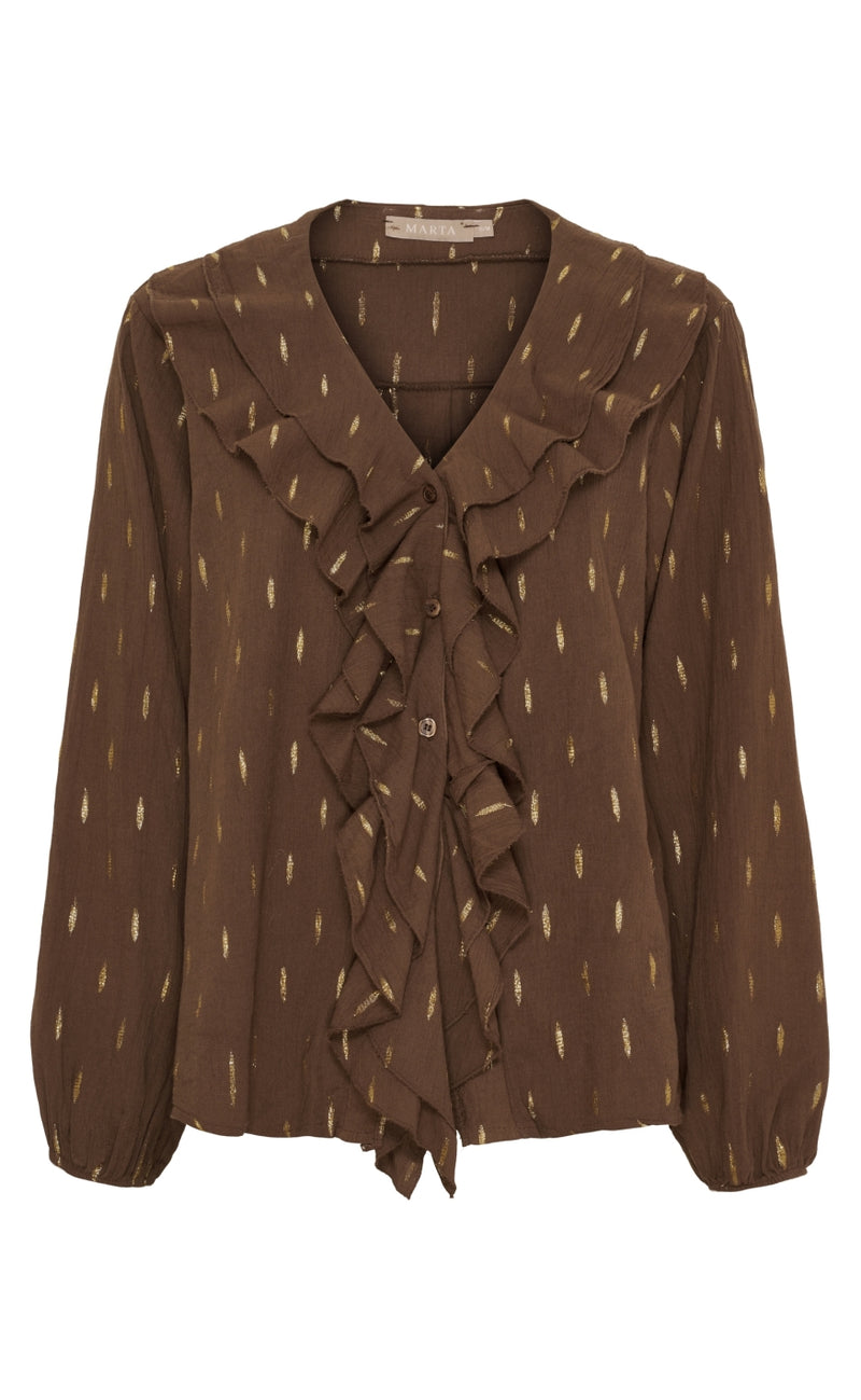 Marta Du Chateau Bluse - Oasis - Chocolate