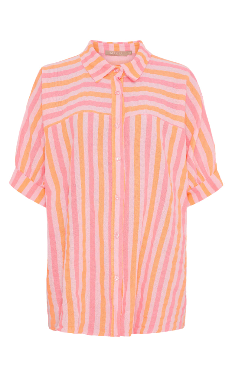 Marta Du Chateau Bluse - Virginia - Fuxia Stripe