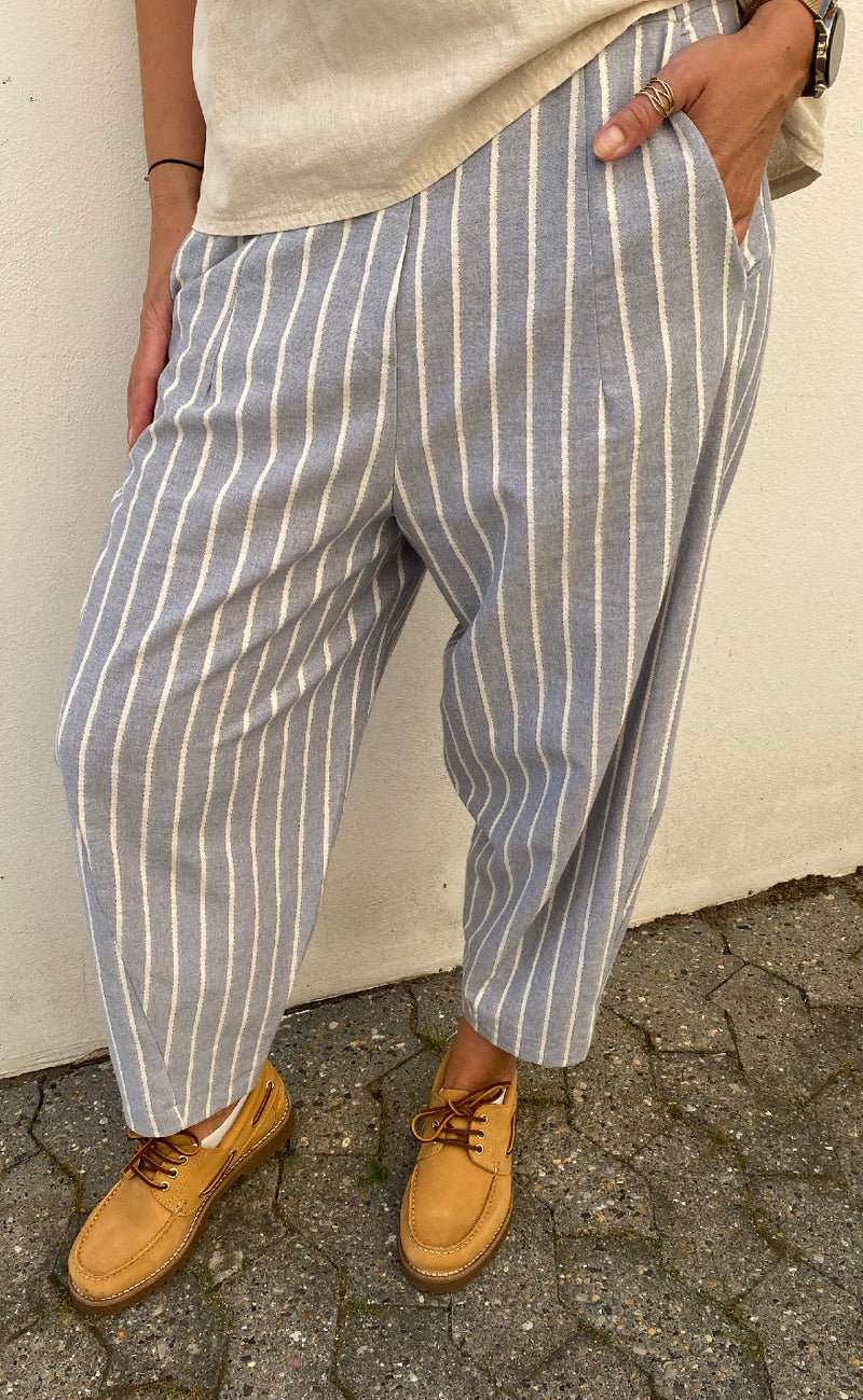 Marta Du Chateau Bukser - Fausta - Blue Stripe