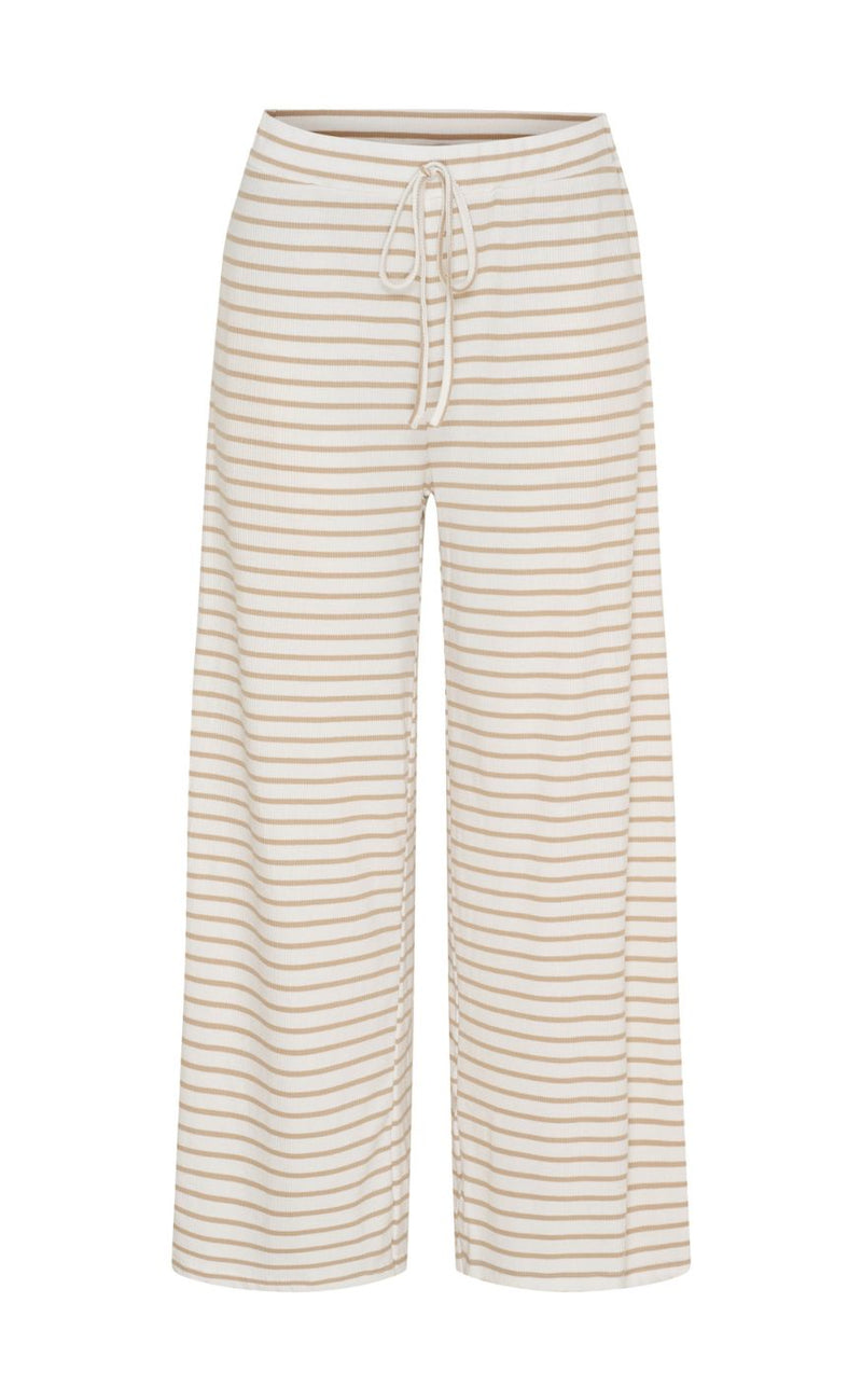 Marta Du Chateau Bukser - Mireya - White/Camello Stripe