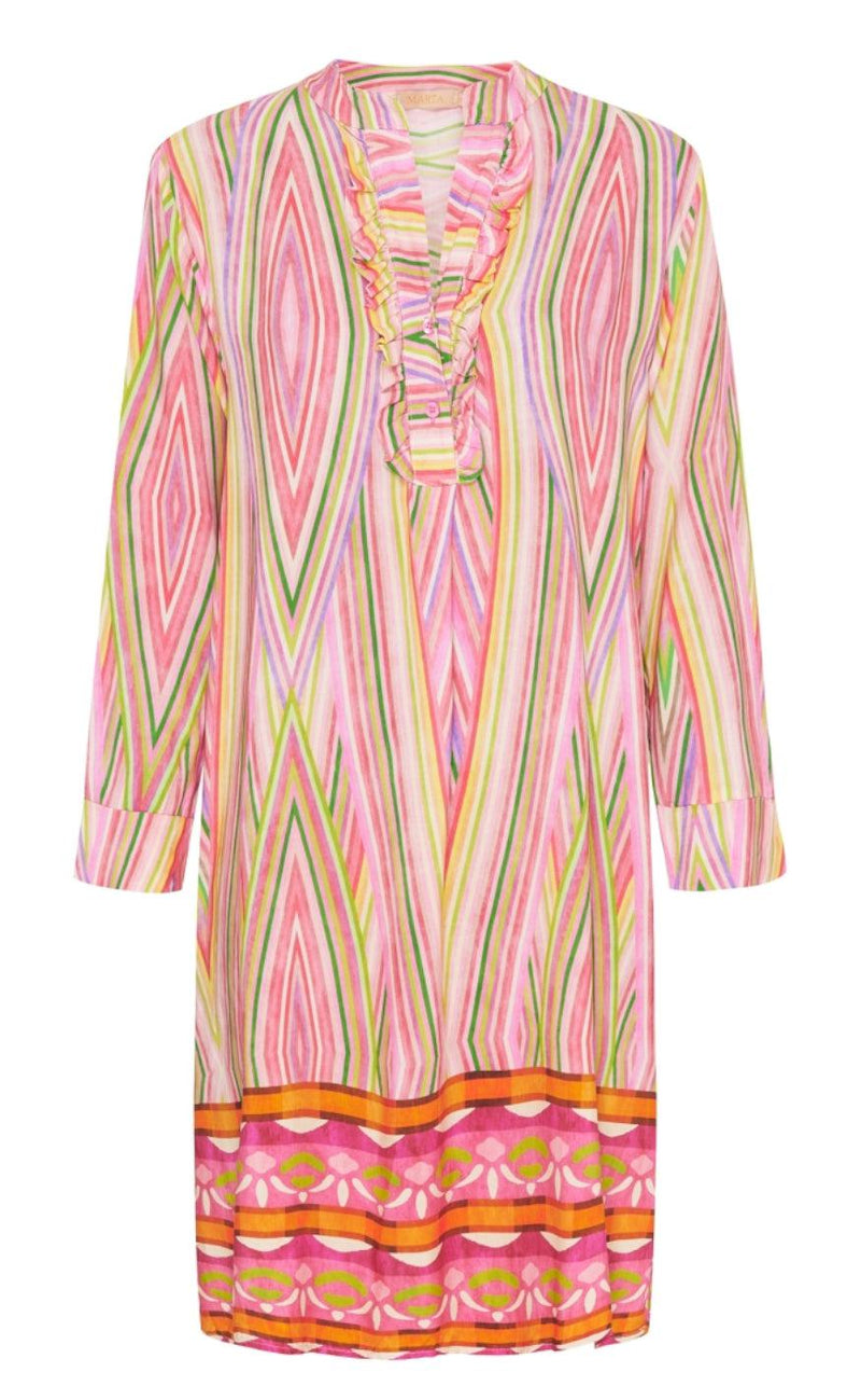 Marta Du Chateau Kjole - 2604B - Fuxia Stripe