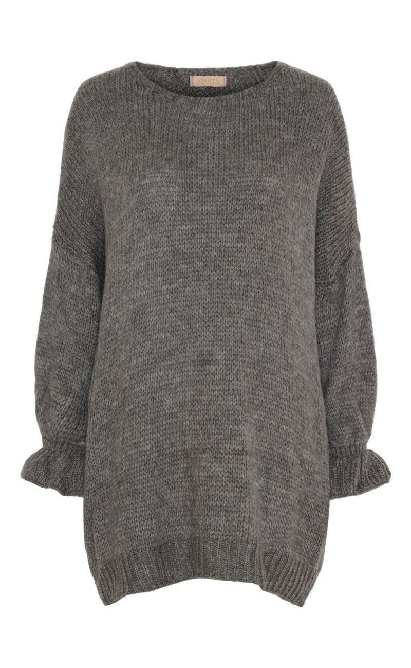 Marta Du Chateau Kjole - Floriane Knit - Medium Grey