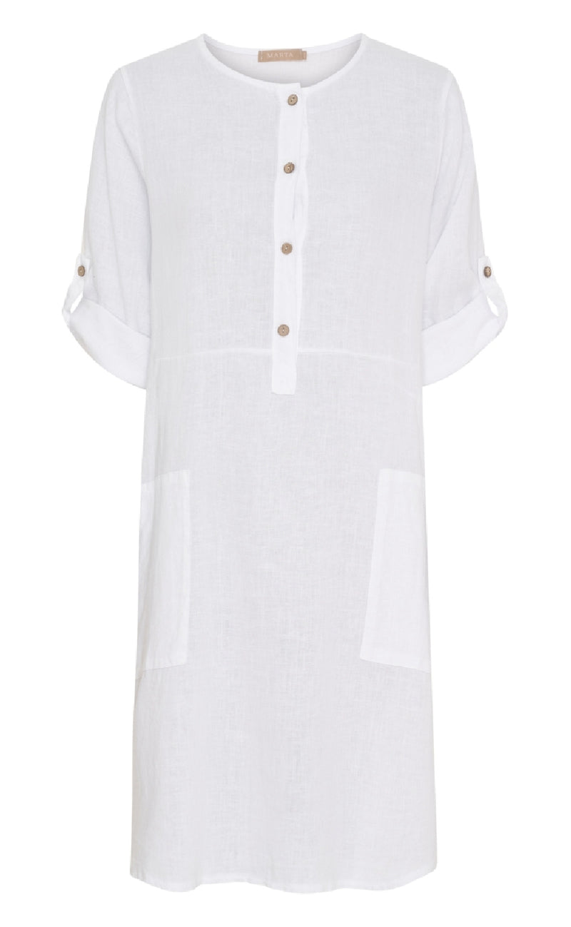 Marta Du Chateau Kjole - Mariella - Optical White