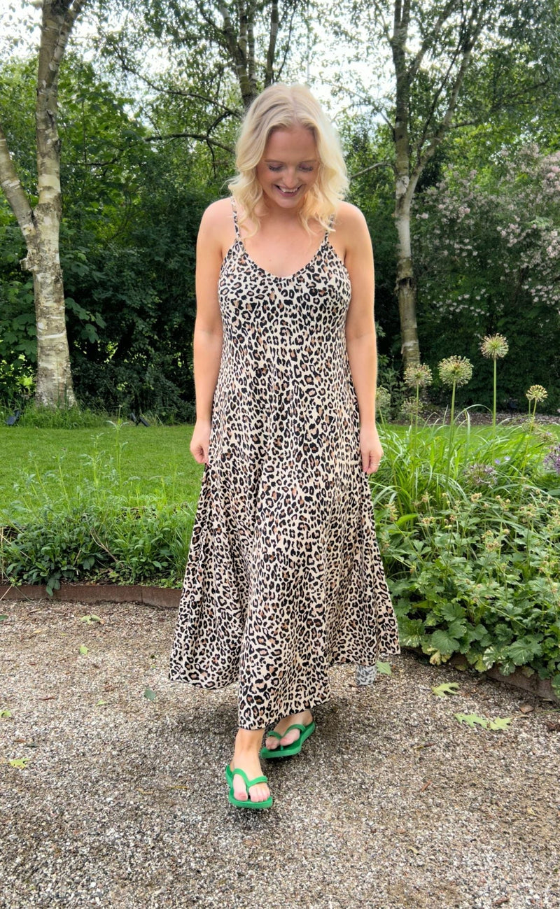 Marta Du Chateau Kjole - Melina - Beige Leo
