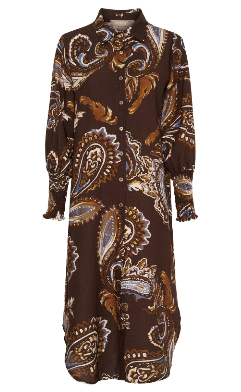 Marta Du Chateau Kjole - Moss - Marrone