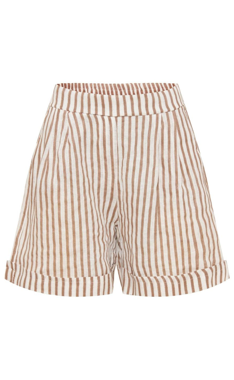 Marta Du Chateau Shorts - 61072 Sophia - Caramel Stripe