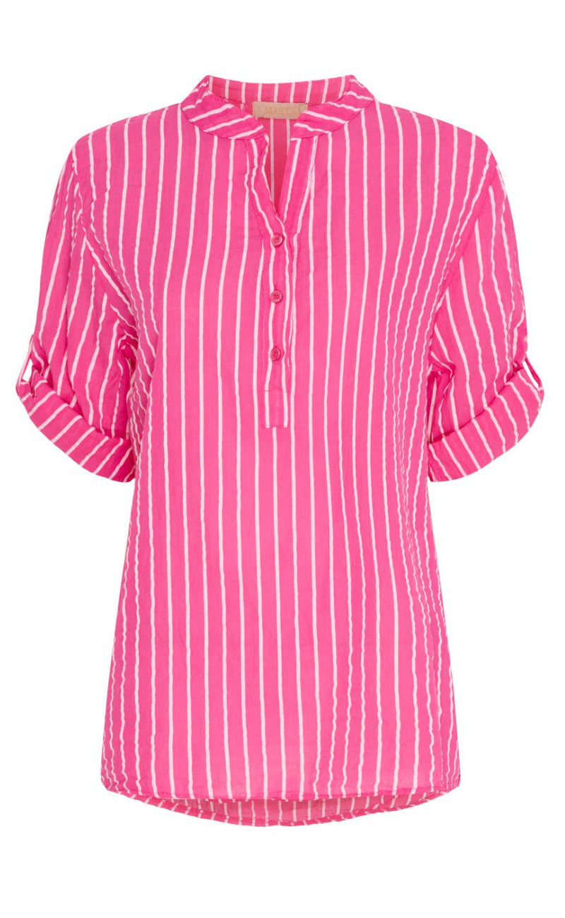 Marta Du Chateau Skjorte - 226 - Fuxia Stripe