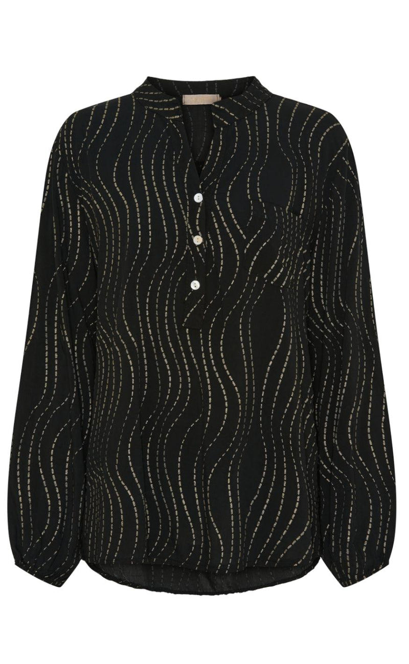 Marta Du Chateau Skjorte - 8500 Ronja - Black/Gold