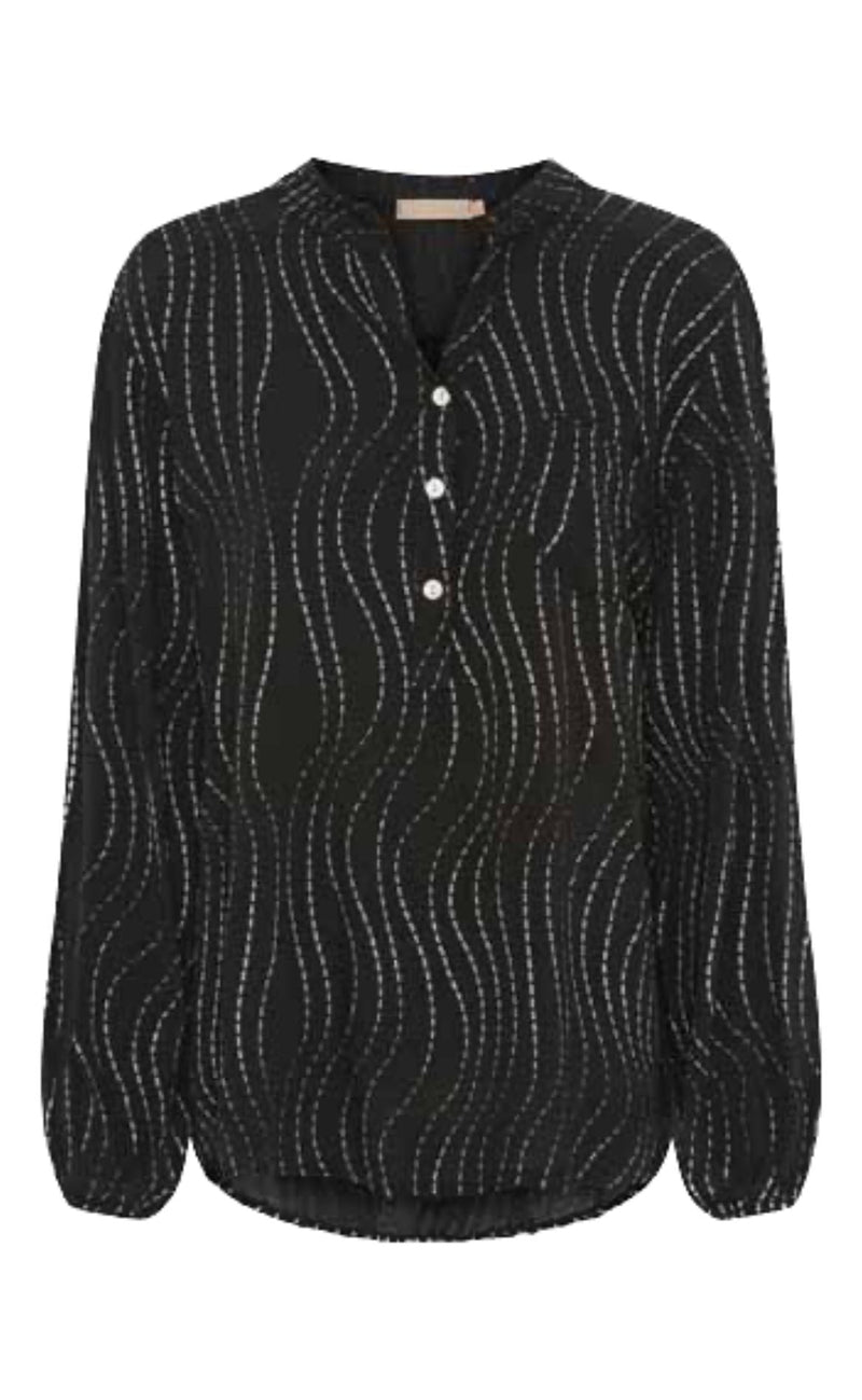 Marta Du Chateau Skjorte - 8500 Ronja - Black/Silver