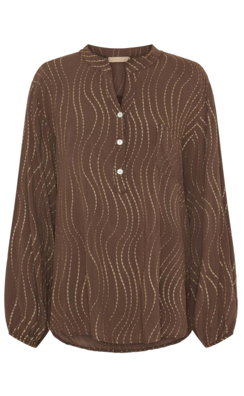 Marta Du Chateau Skjorte - 8500 Ronja - Brown/Gold