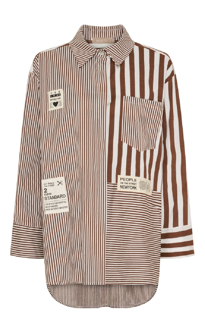 Marta Du Chateau Skjorte - Birch - Moro Stripe